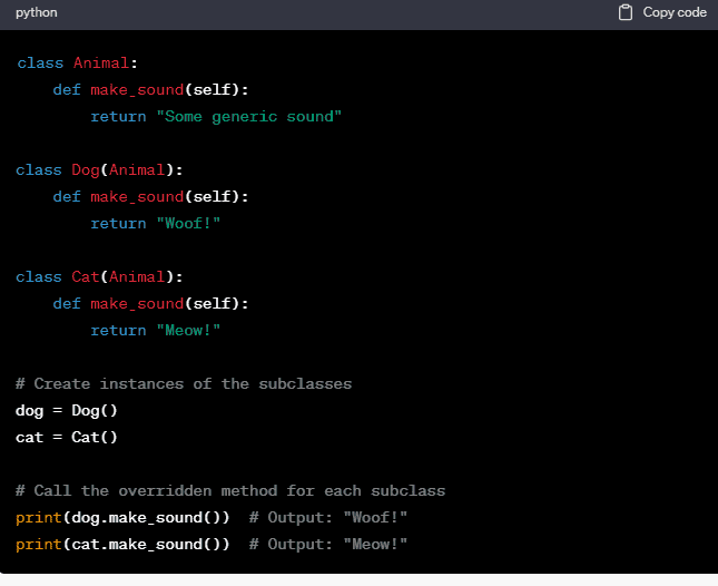 Method Overriding & Method Overloading in Python- Pickl.AI