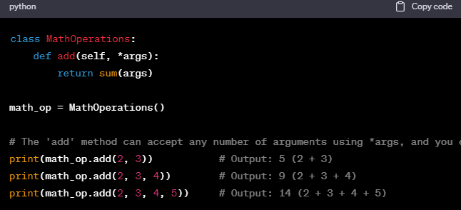Method Overriding & Method Overloading in Python
