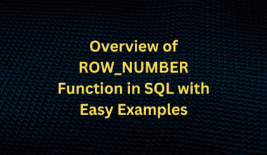 Overview of ROW_NUMBER function in SQL with easy examples.