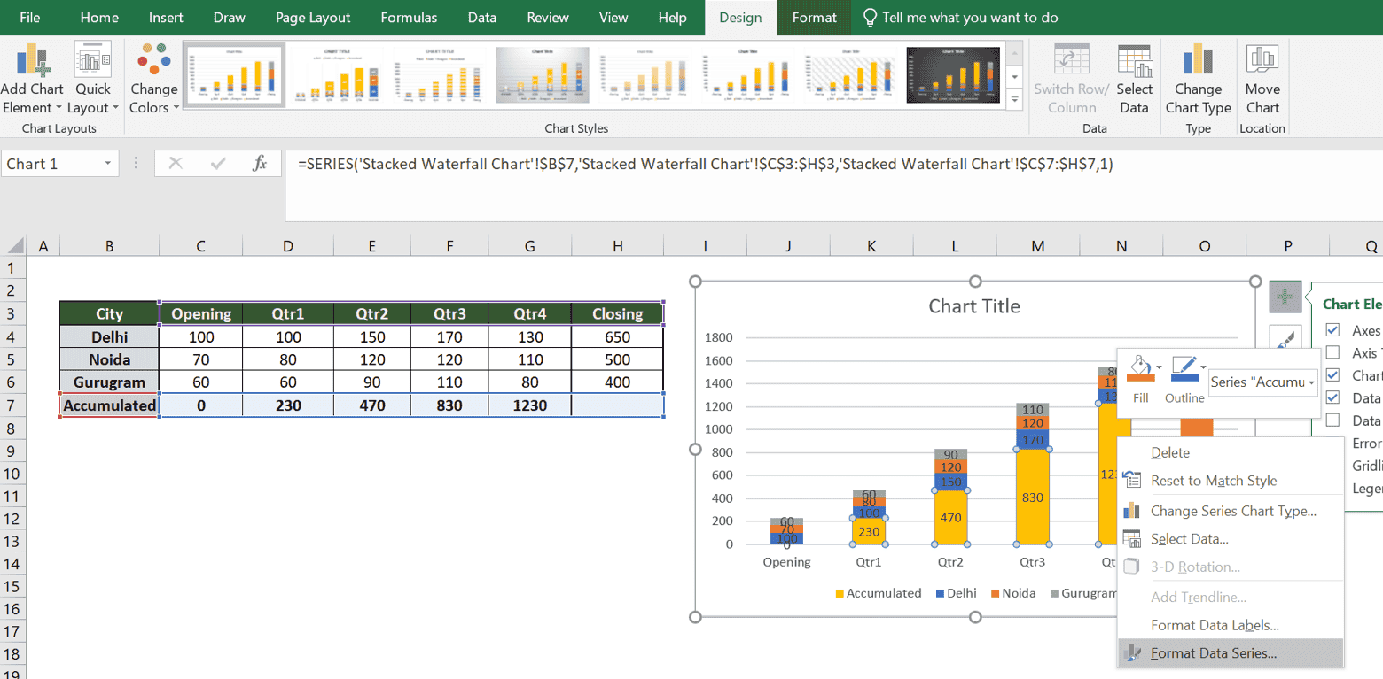 format data series
