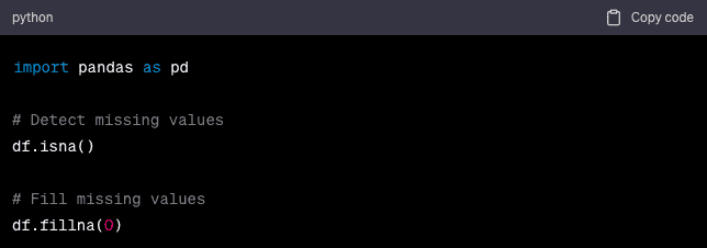 Handling Missing Values