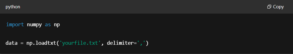 Importing a flat file using NumPy.