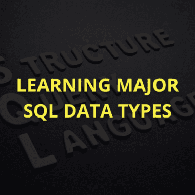 Learning major SQL data types.