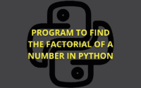 Python Program to Calculate Factorial of a Number
