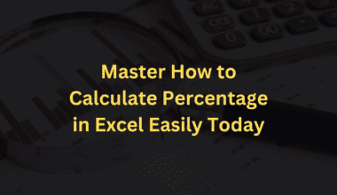 Master how to calculate percentage in excel easily today.