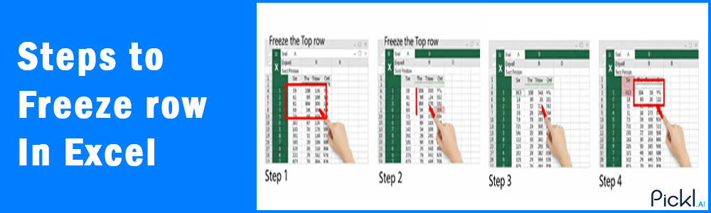 Steps to freeze row in Excel
