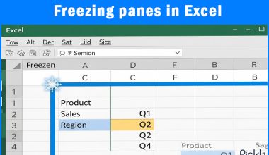 Freezing panes in Excel