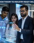 a digital curriculum interface, symbolizing industry-aligned learning.