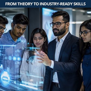 a digital curriculum interface, symbolizing industry-aligned learning.