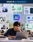 AI training guide illustrating practical applications for learners, professionals, and educators.